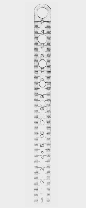 [RMM-9055-15-ss] Regla graduada mm perforada