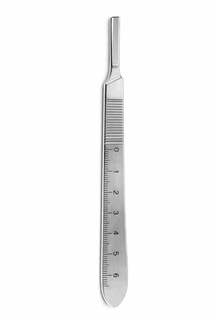 [SHA-8002-01-ss] Mango de bisturí n.° 3 graduado en cm