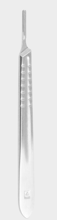 [SHA-8011-40-ss] Mango de bisturí 4 hojas pequeñas 12,5 cm