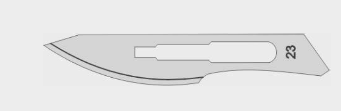 Hoja de bisturí estéril fig. 23