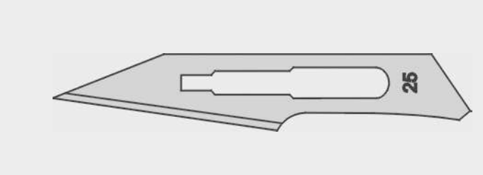 Hoja de bisturí estéril fig. 25