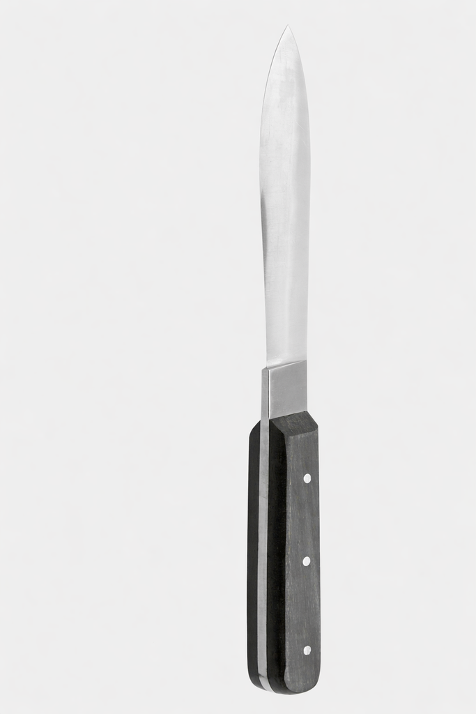 Cuchillo de autopsia mango de madera hoja 11 cm