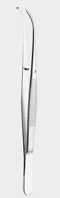 Pinza SEMKEN 1x2 dientes curva 12,5 cm