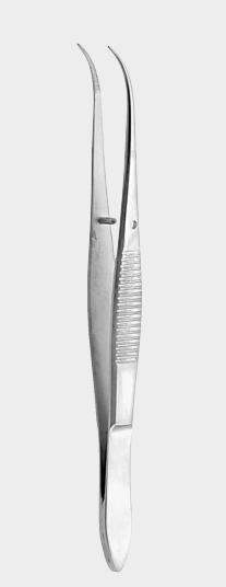 [FDE-10074-10-ss] Pinzas delicadas ligeramente cvd. 10 cm
