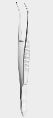 [FDE-10077-10-ss] Pinzas delicadas ligeramente cvd. 10 cm