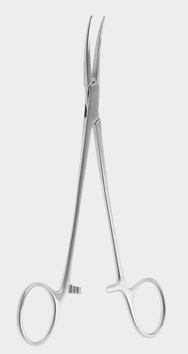 Pinzas hemostáticas DUNHILL curvadas de 19 cm