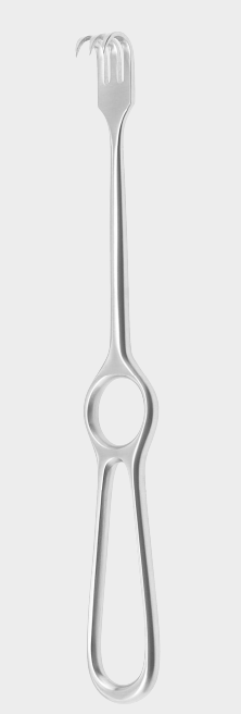 Retractor CAIRNS (RAKE) 3 dientes afilados