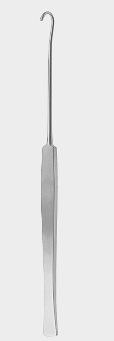 [RSI-11340-01-ss] Retractor de gancho simple romo 18 cm