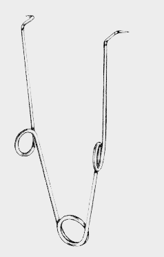 Retractor de resorte de 75 mm, 1 punta