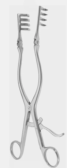 [WRI-11581-25-ss] Retractor WANE 4x4 dientes afilados 25 cm