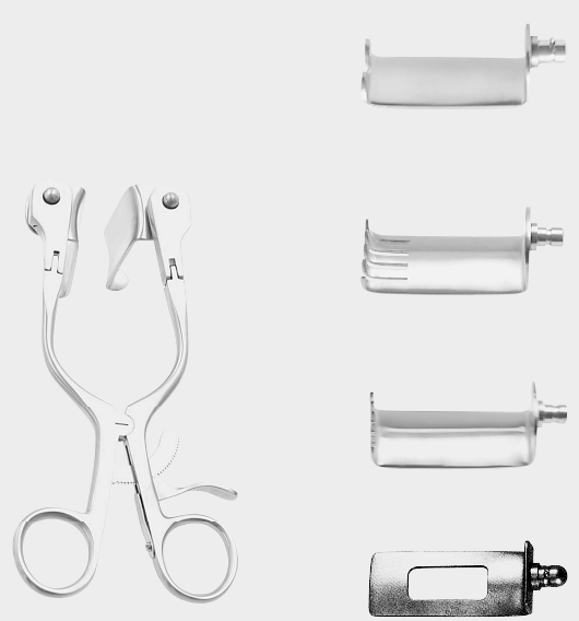 [CRN-11654-00-ss] Retractor CASPAR con 5 hojas