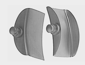 [CBA-11859-12-ss] Par de cuchillas COLLIN baby 28 x 42 mm