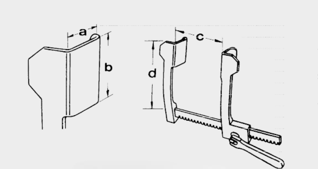 [GBL-11970-73-ss] Hoja GLASER de 3 puntas, 66 x 32 mm