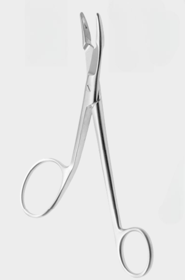Portaagujas GILLIES con tijera, 16 cm TC