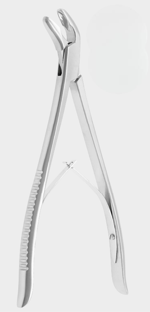 Pinza gubia para hueso de BACON curvada lateralmente 20 cm