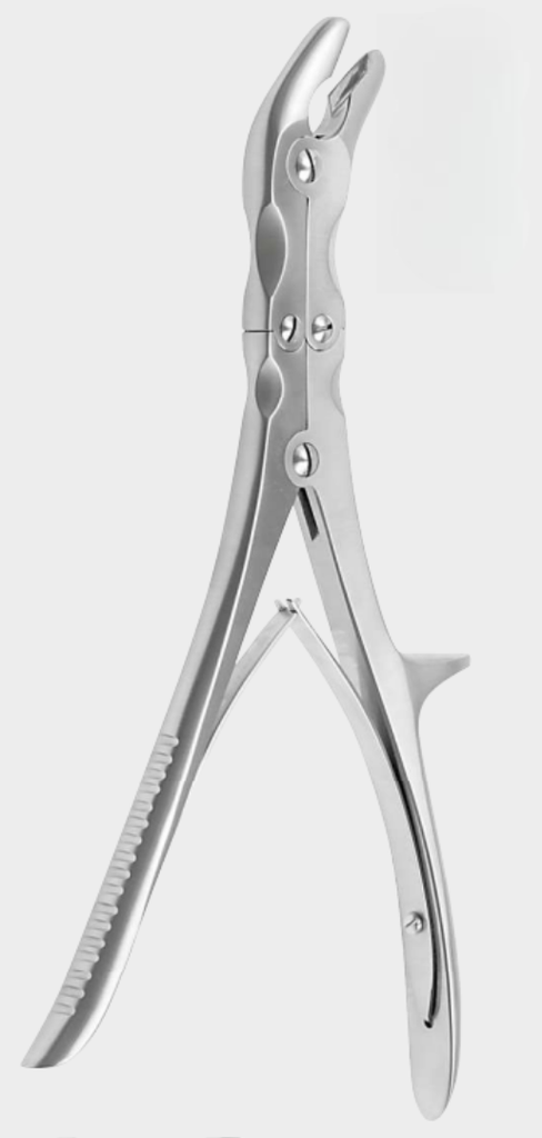 STILLE LUER gubia ósea lateral curvada.