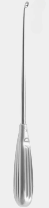 Cureta ósea curva 25 cm 4,4 mm