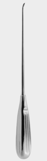 [BCJ-13108-03-ss] Cureta BUSHE curvada hacia atrás 3 mm