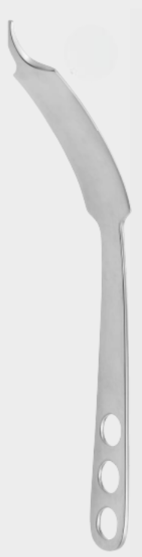 [BLE-13661-28-ss] Palanca de hueso 28 mm 45° 30 cm