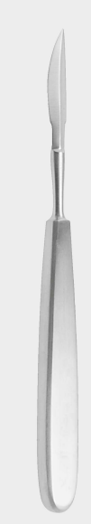 Meniscotomo 2 filos de corte curvos 18 cm
