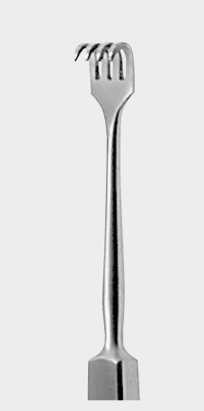 [RRL-16452-13-ss] Retractor ROLLET de 4 puntas afiladas