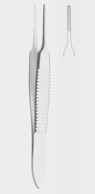 [GIR-5066-07-ss] Pinzas de iris GRAEFE dentadas de 1,0 mm
