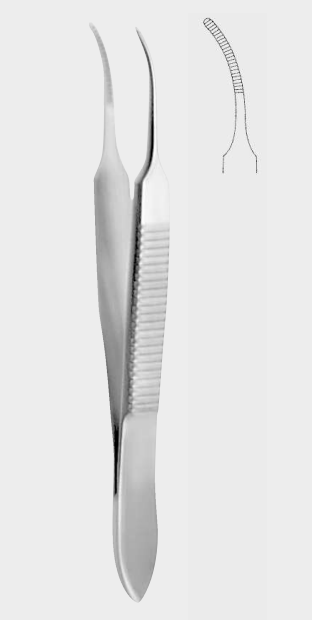 [GIR-5067-07-ss] Pinzas de iris GRAEFE dentadas de 1,0 mm