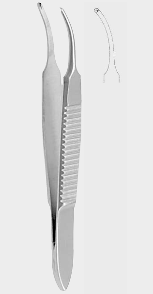 [GIR-5069-07-ss] Pinza de iris GRAEFE 1x2 dientes 1,0 mm