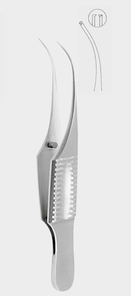 Pinza de iris GILL, diente 0,3 mm