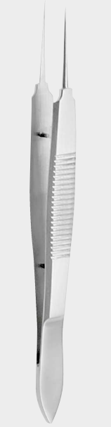 [BIR-5100-10-ss] Pinza de iris de Bonn, diente 0,12 mm