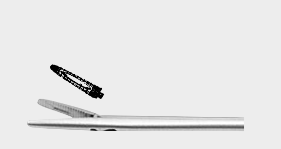 Pinzas auriculares HARTMANN dentadas de 14 cm