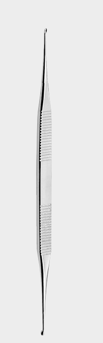 [HCK-17146-17-ss] Cureta HOUSE afilada de doble punta curva
