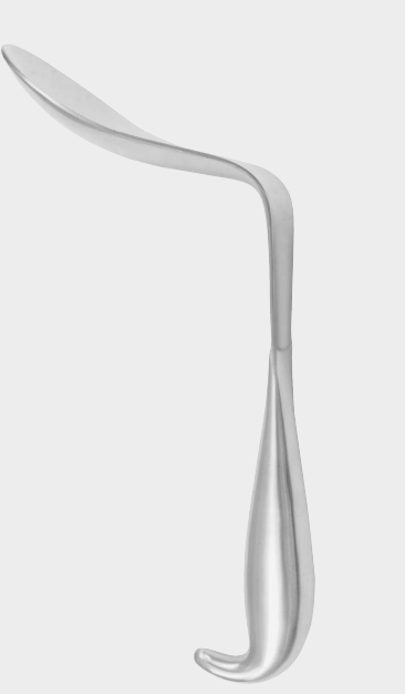 Retractor de vejiga KOCHER de 26 cm