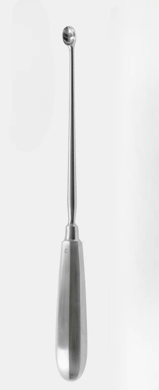 Cuchara para útero SIMON afilada de 25 cm