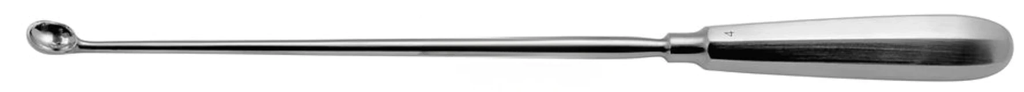 Cuchara para útero SCHROEDER afilada de 31 cm