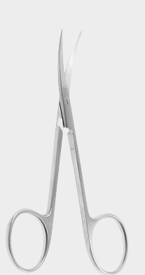 [CS-19526-10-ss] Tijeras para cutículas curvas de 10 cm