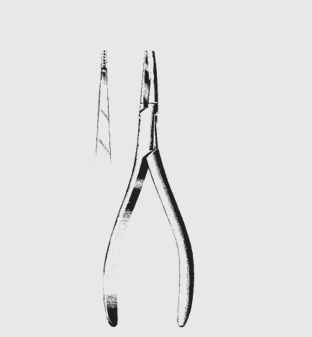 Pinzas para conductos radiculares rectas, 13 cm