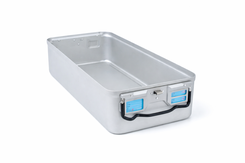 Cuerpo del contenedor de aluminio plateado